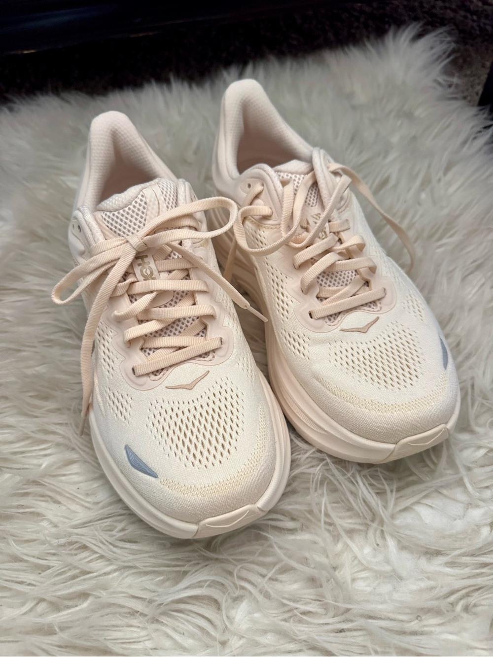 Hoka One One Women's Pale Pink/Cream Running Shoes